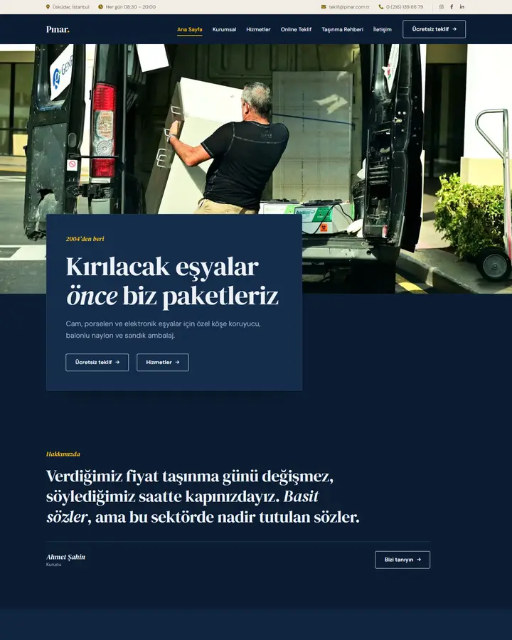 Tema 16 – Klasik Kurumsal tasarım önizlemesi