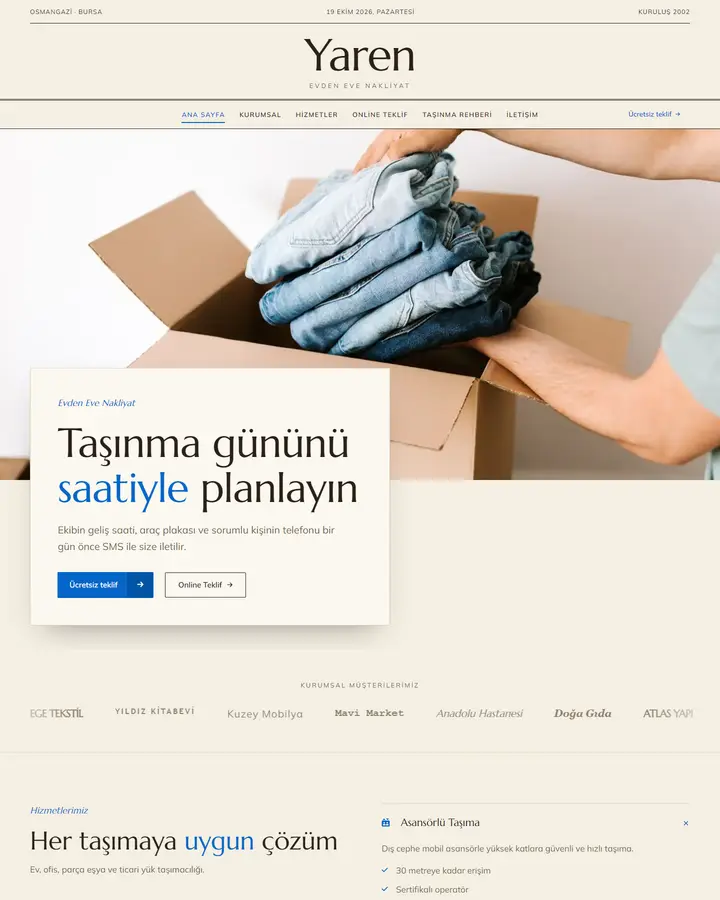Tema 23 – Klasik Kurumsal tasarım önizlemesi