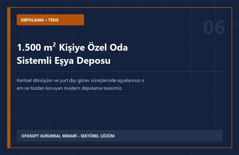 1.500 m² Kişiye Özel Oda Sistemli Eşya Deposu